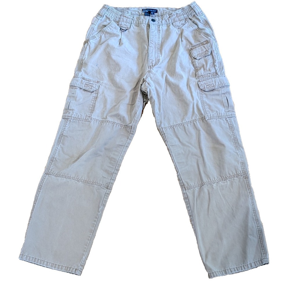 5.11 Tactical Series 74251 Men's Size 34/32 Dark Khaki Cargo Work Utility Pants - Picture 2 of 16